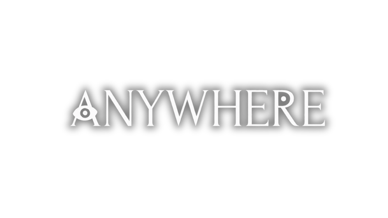 ANYWHERE white logo with transparent background